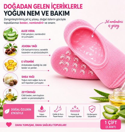 Jel ayak bakım çorabı.