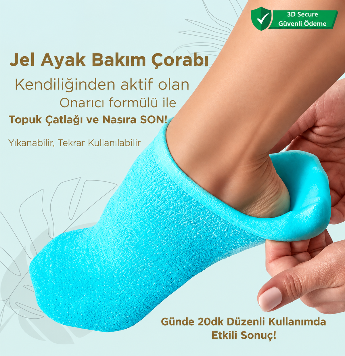 Jel ayak bakım çorabı.
