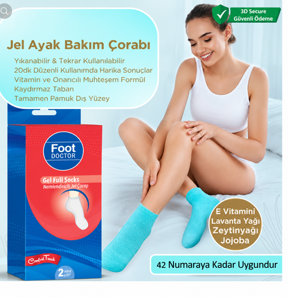 Jel ayak bakım çorabı.