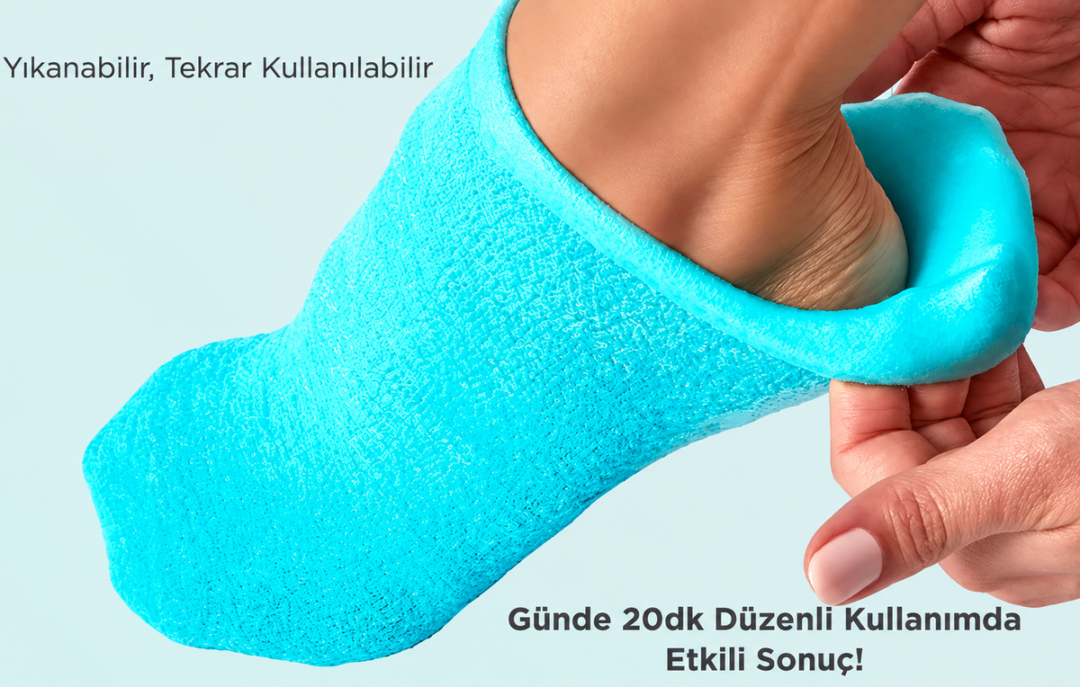 Jel ayak bakım çorabı.