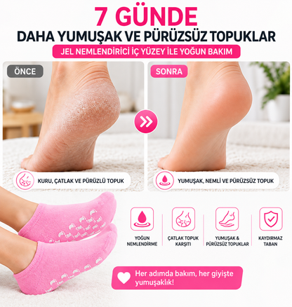 Jel ayak bakım çorabı.
