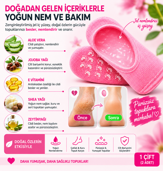 Jel ayak bakım çorabı.
